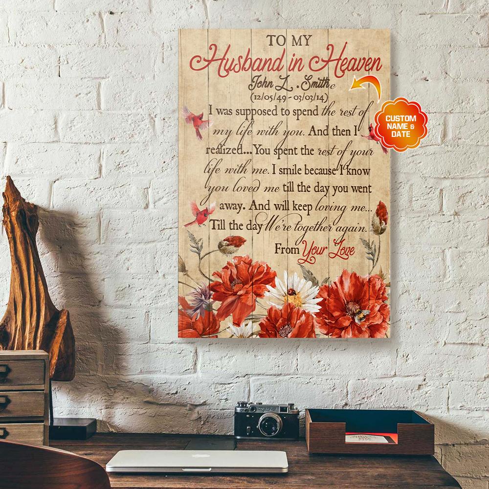 Personalized Memorial Gift For Husband Cardinal Poppy Canvas Wall Art I Was Supposed personalized memorial gift for husband cardinal poppy canvas wall art i was supposed 1329
