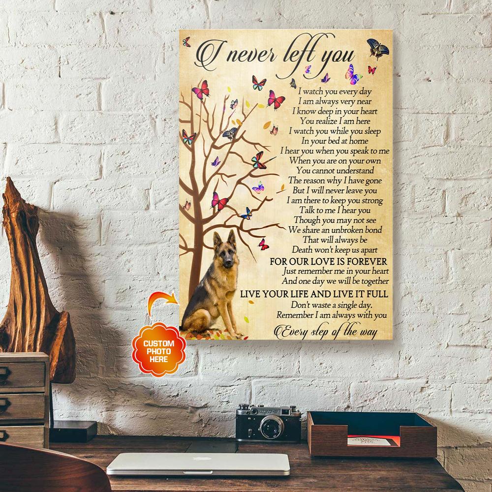 Personalized Memorial Gift German Sherpherd Canvas Wall Art I Never Left You personalized memorial gift german sherpherd canvas wall art i never left you 8963