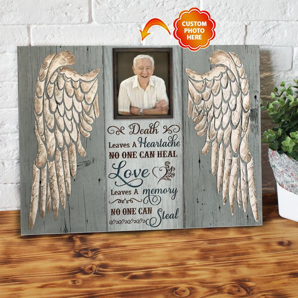 Personalized Memorial Gift Wings Canvas Wall Art Leave A Heartache personalized memorial gift wings canvas wall art leave a heartache 4179