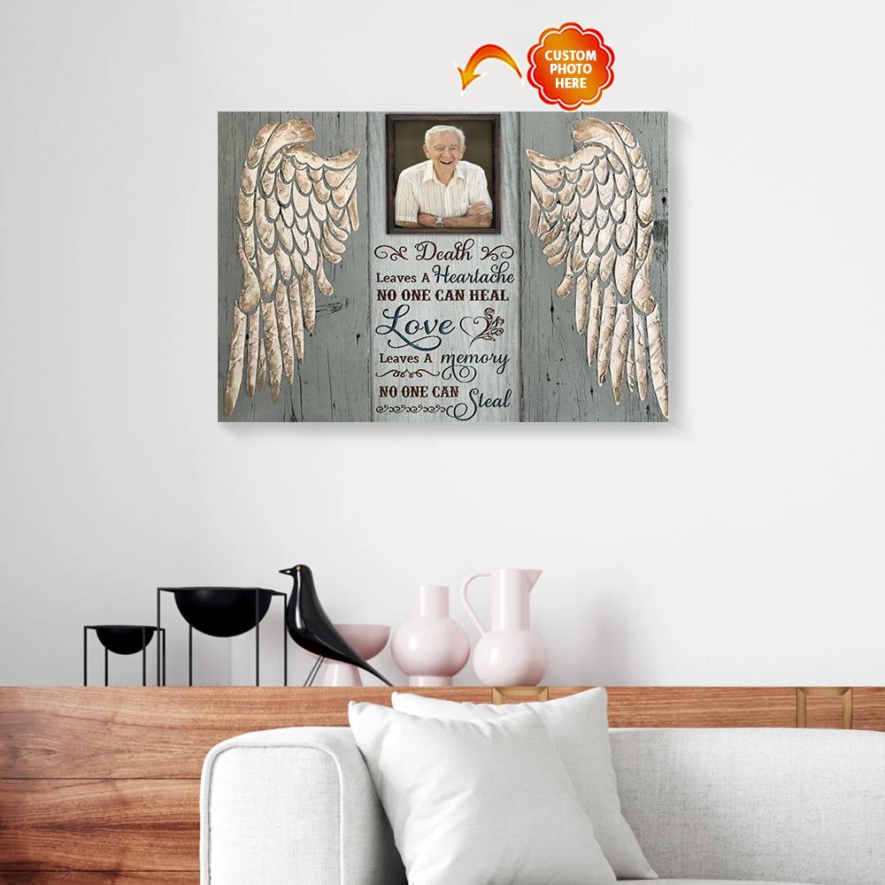 Personalized Memorial Gift Wings Canvas Wall Art Leave A Heartache personalized memorial gift wings canvas wall art leave a heartache 8710