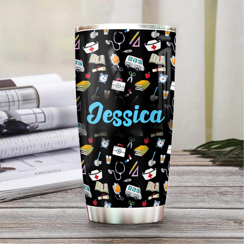 personalized nurse survive nursing school during pandemic stainless steel tumbler 1848
