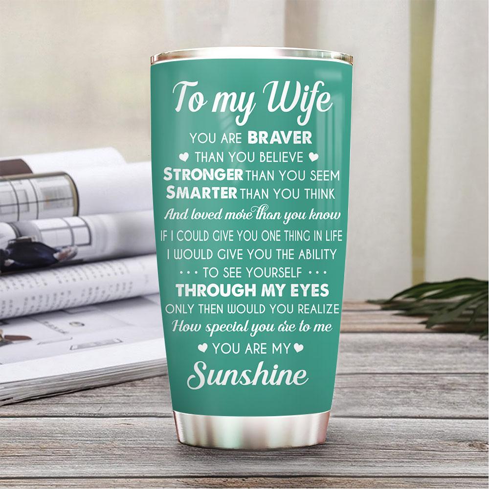 personalized nurse uniform to my wife stainless steel tumbler 6041