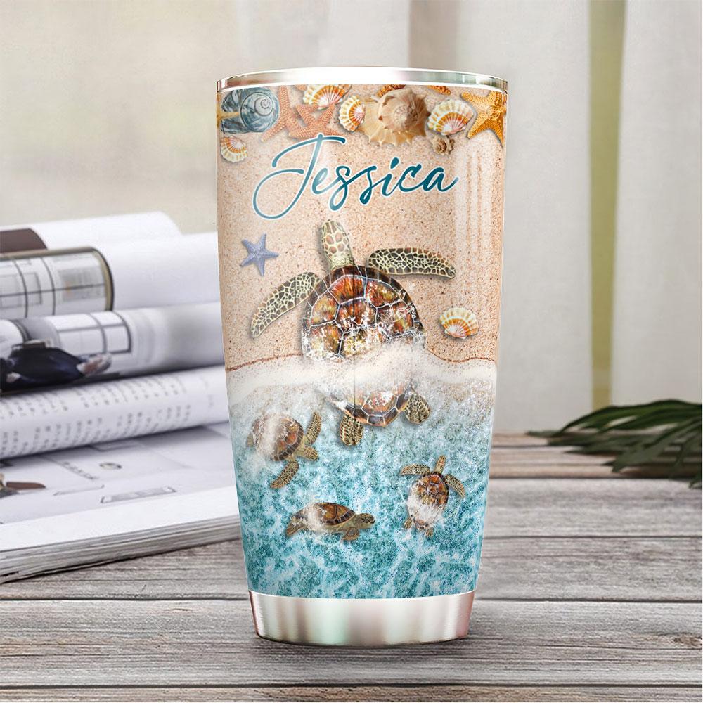 Personalized Ocean Turtle Stainless Steel Tumbler personalized ocean turtle stainless steel tumbler 5021