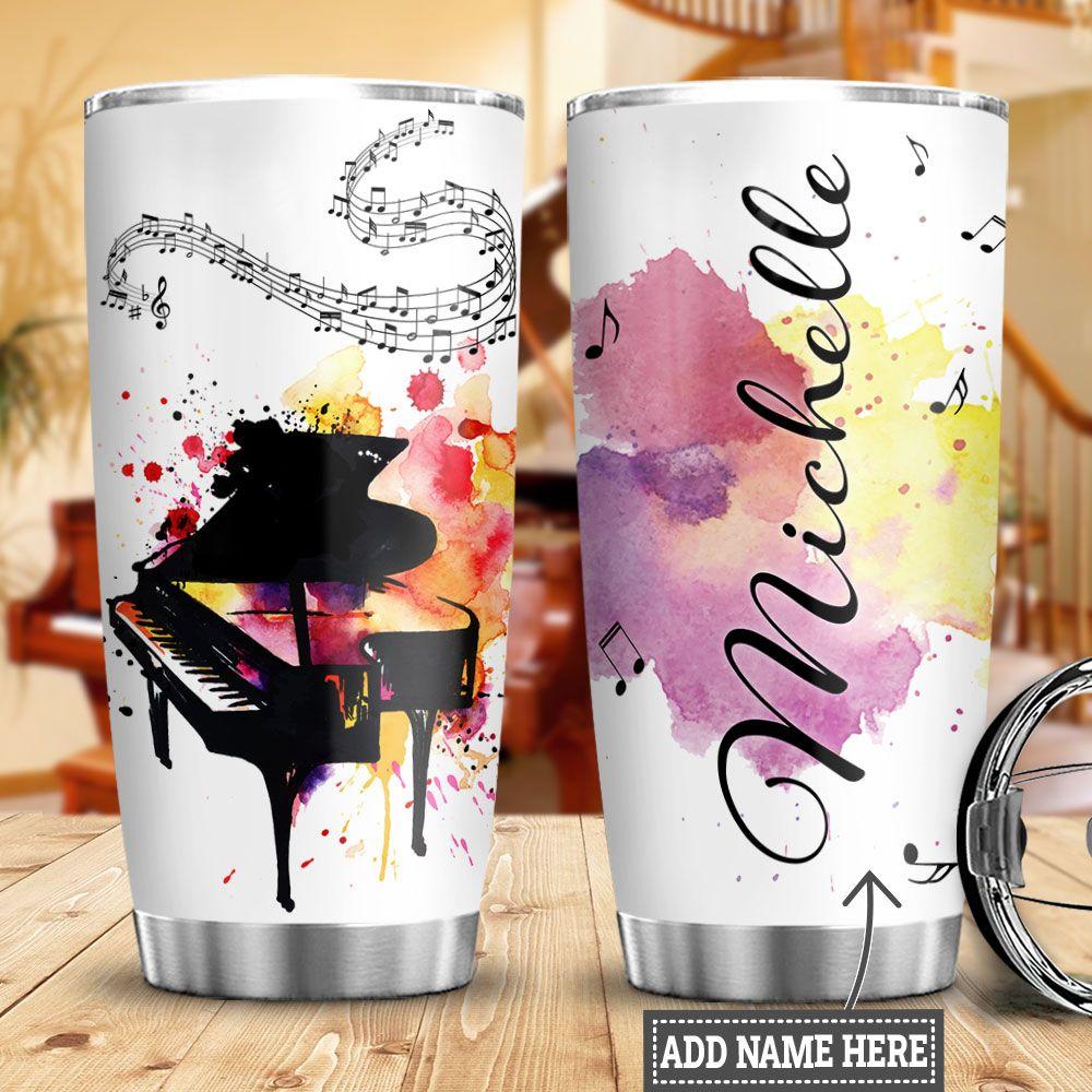 personalized piano stainless steel tumbler 1784