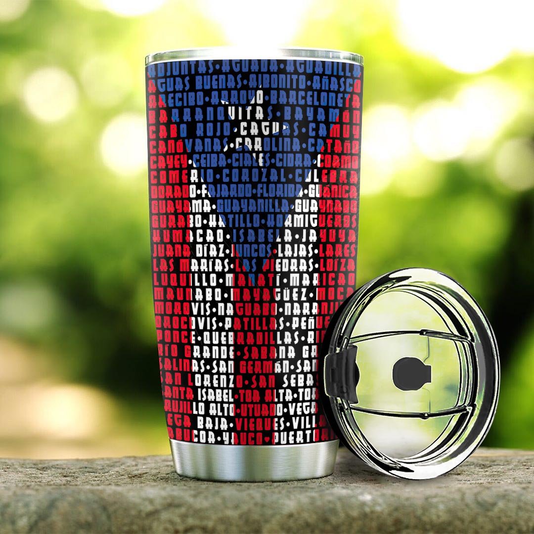 personalized puerto rico cities stainless steel tumbler 3316
