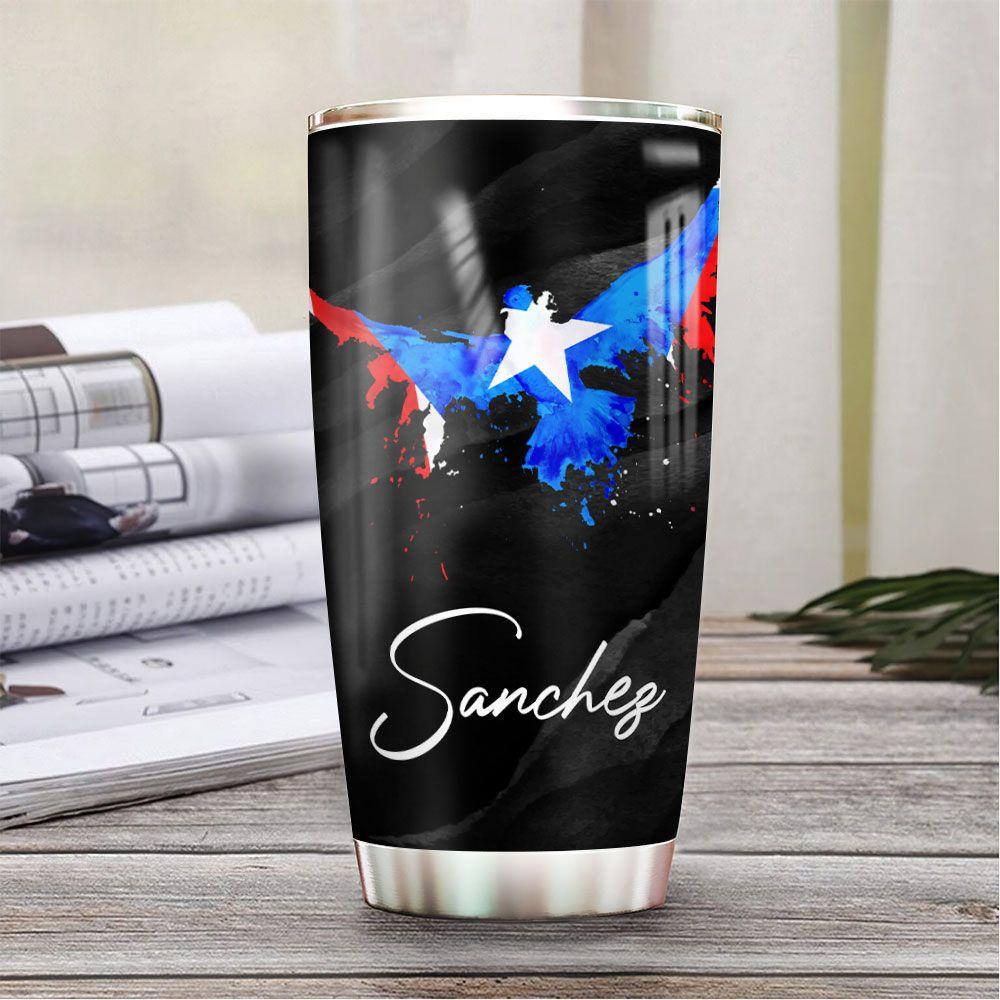 personalized puerto rico faith pigeon stainless steel tumbler 7214