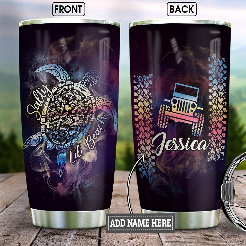 personalized truck turtle stainless steel tumbler 1751