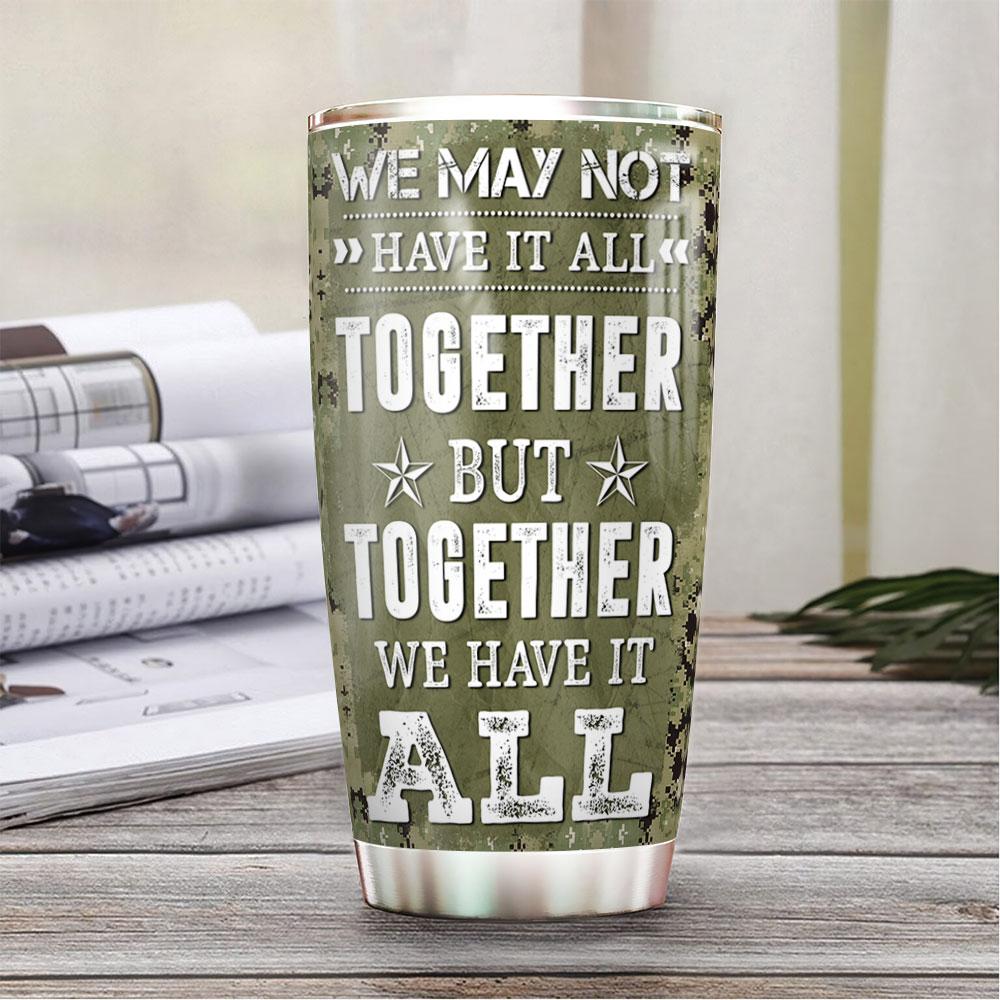 personalized us army to my husband arm stainless steel tumbler 2149