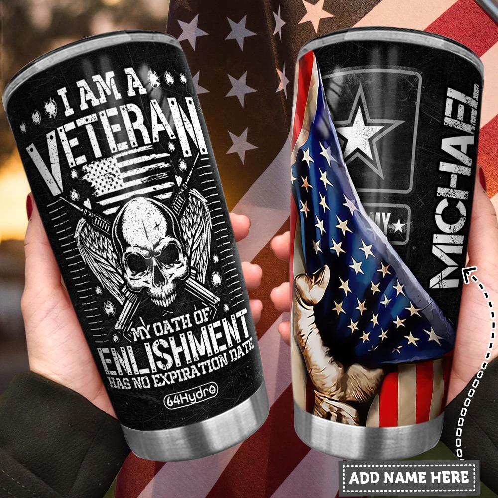 Personalized US Army Veteran VET Stainless Steel Tumbler personalized us army veteran vet stainless steel tumbler 5826