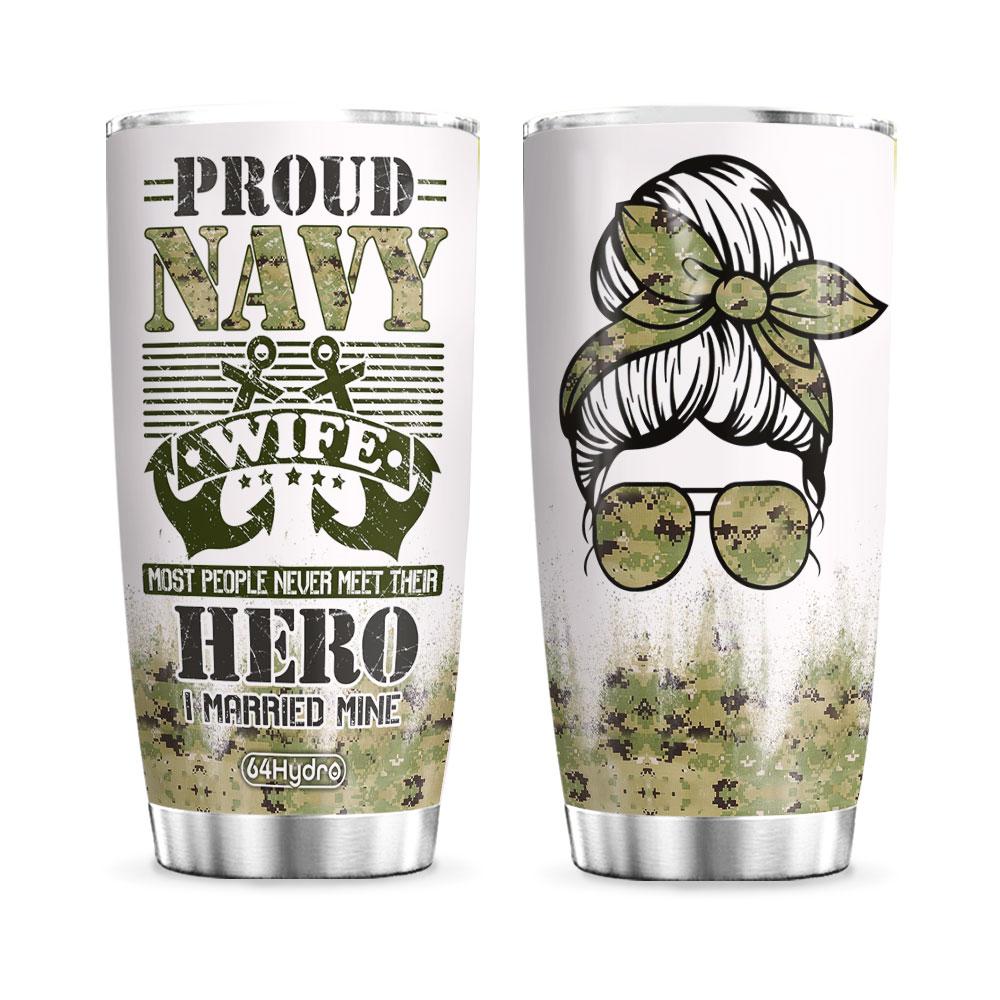 Personalized US Navy Wife NAV Stainless Steel Tumbler personalized us navy wife nav stainless steel tumbler 4377