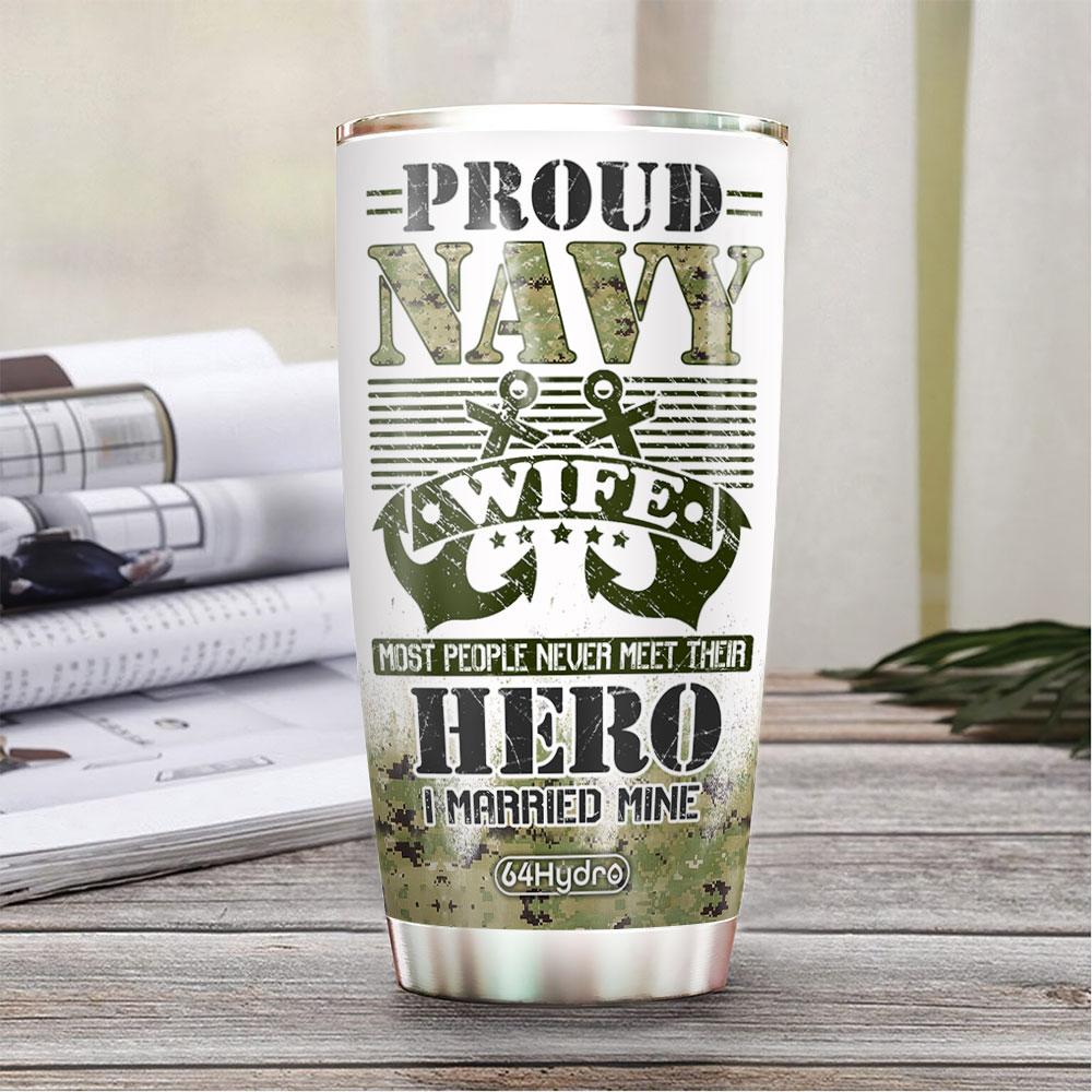 Personalized US Navy Wife NAV Stainless Steel Tumbler personalized us navy wife nav stainless steel tumbler 6176
