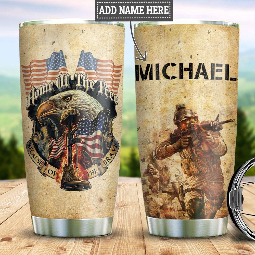 personalized veteran eagle stainless steel tumbler 2088