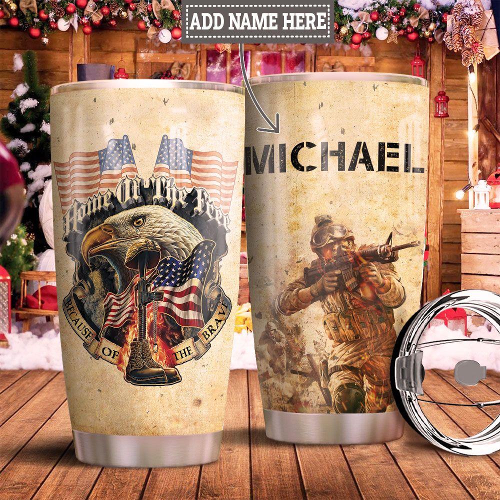 personalized veteran eagle stainless steel tumbler 5338
