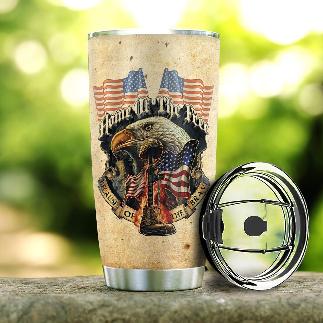 personalized veteran eagle stainless steel tumbler 8260
