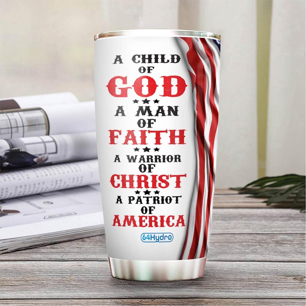 personalized veteran warrior of christ vet stainless steel tumbler 7921