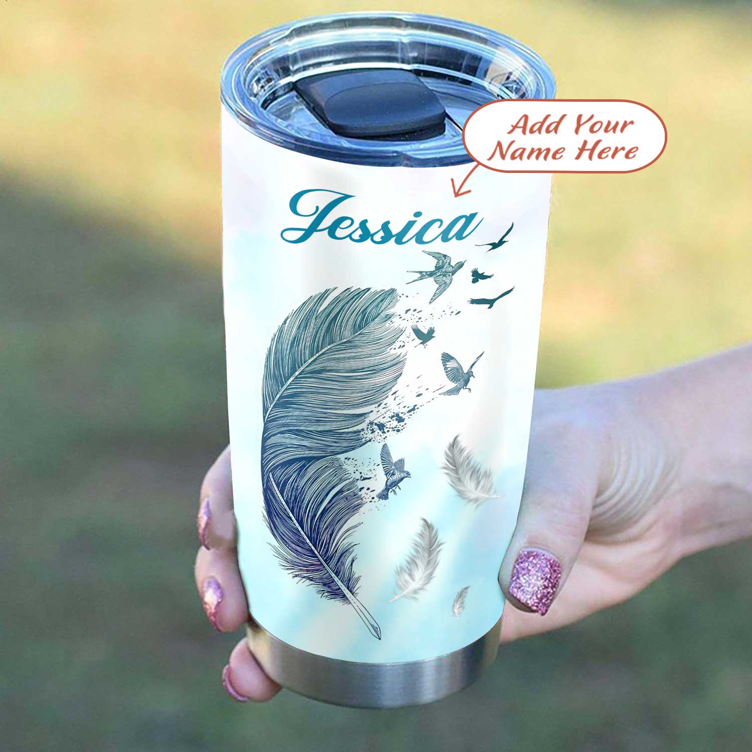 Personalized Widow I Miss Him Stainless Steel Tumbler personalized widow i miss him stainless steel tumbler 4133