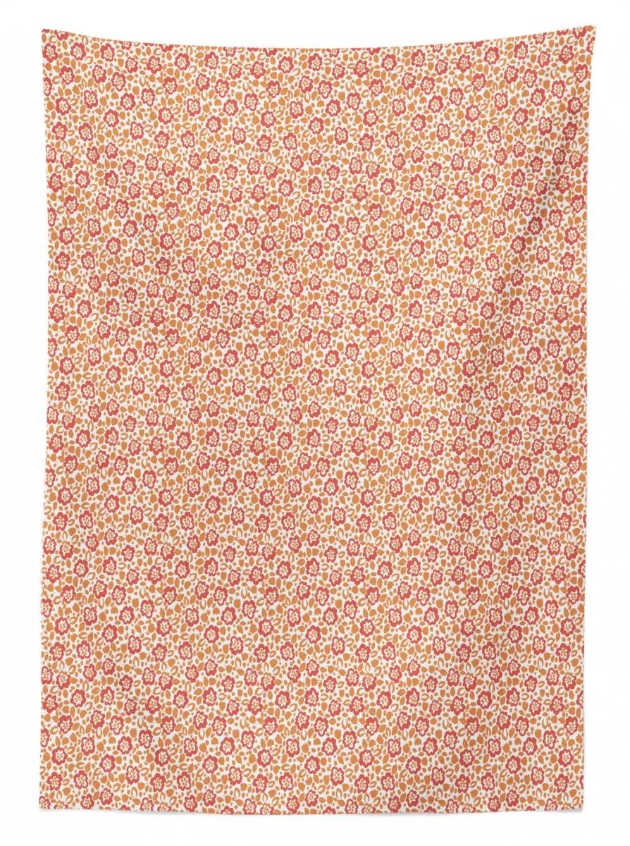 petals and leaves in pastel 3d printed tablecloth table decor 7419