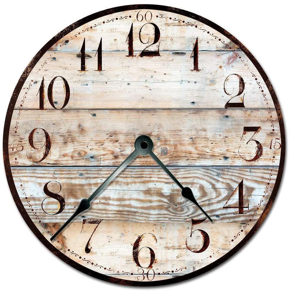 photo decal of rustic tan decorative wall clock 5281