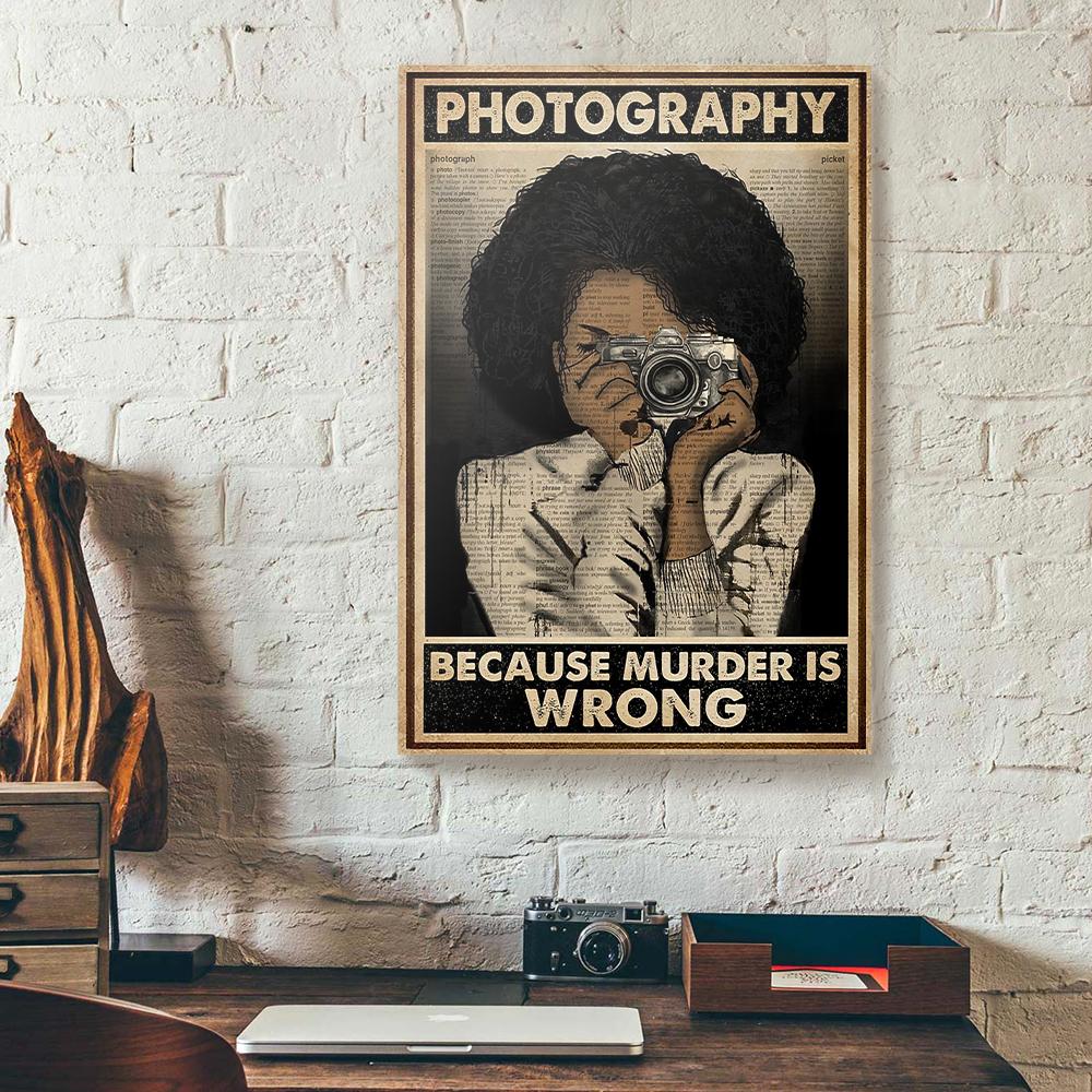 Photography Because Murder Is Wrong Canvas Prints - Wall Art Decor photography because murder is wrong canvas prints wall art decor 4863