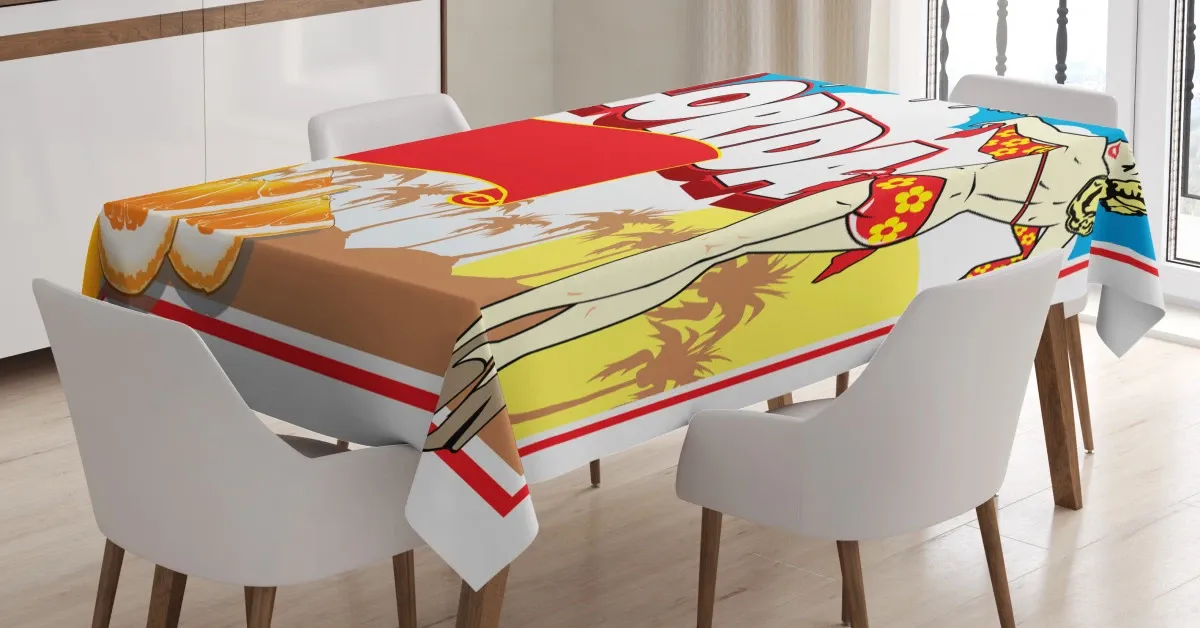 Pin-up Girl And Oranges 3D Printed Tablecloth Table Decor pin up girl and oranges 3d printed tablecloth table decor 2837