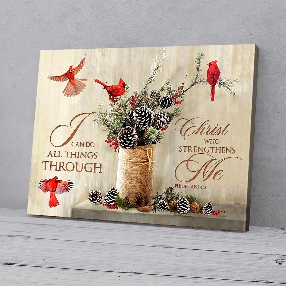 pine nuts cardinal canvas prints wall art decor 3316