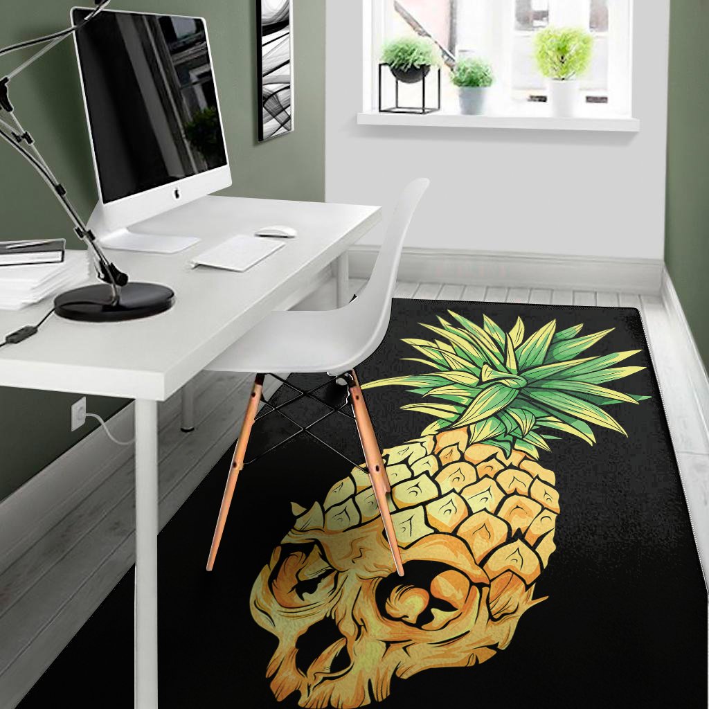 pineapple skull print area rug floor decor 5508