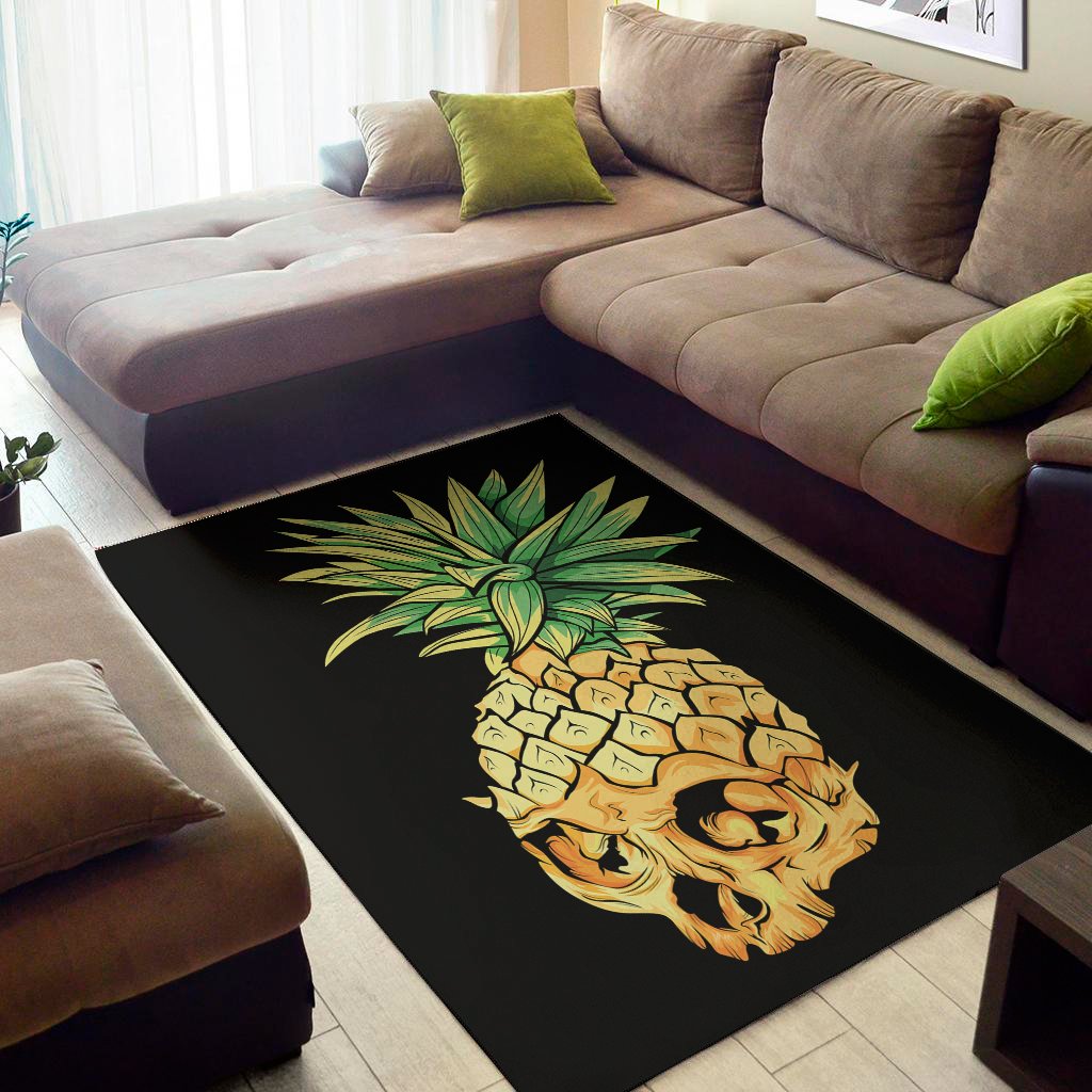pineapple skull print area rug floor decor 8847