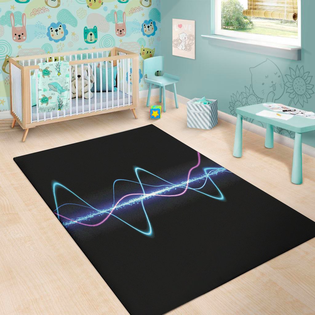 pink and teal sound wave print area rug floor decor 6204