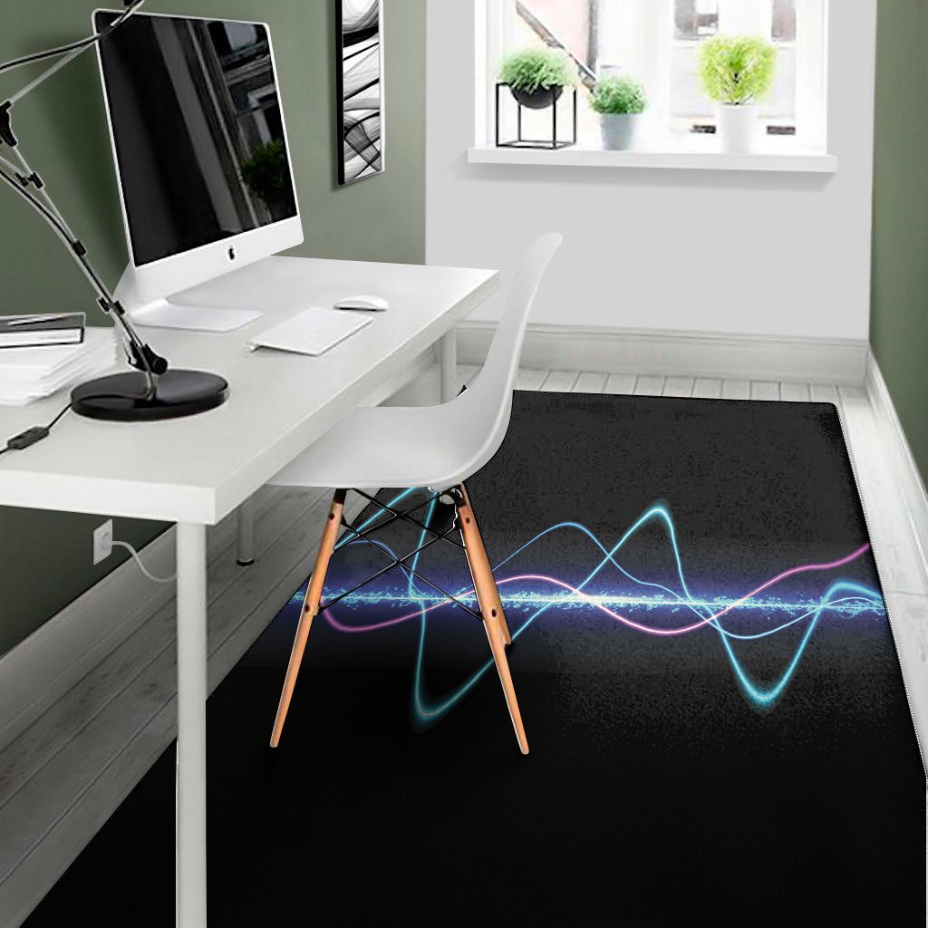 pink and teal sound wave print area rug floor decor 6868