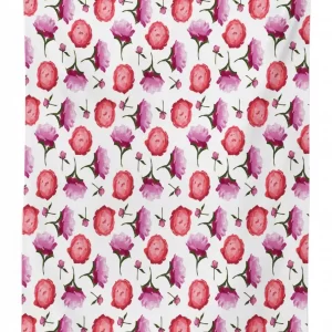 pink and violet peonies 3d printed tablecloth table decor 7946
