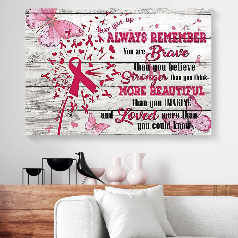 Pink Dandelion Butterfly Breast Cancer Horizontal Canvas Prints - Wall Art Decor pink dandelion butterfly breast cancer horizontal canvas prints wall art decor 5436