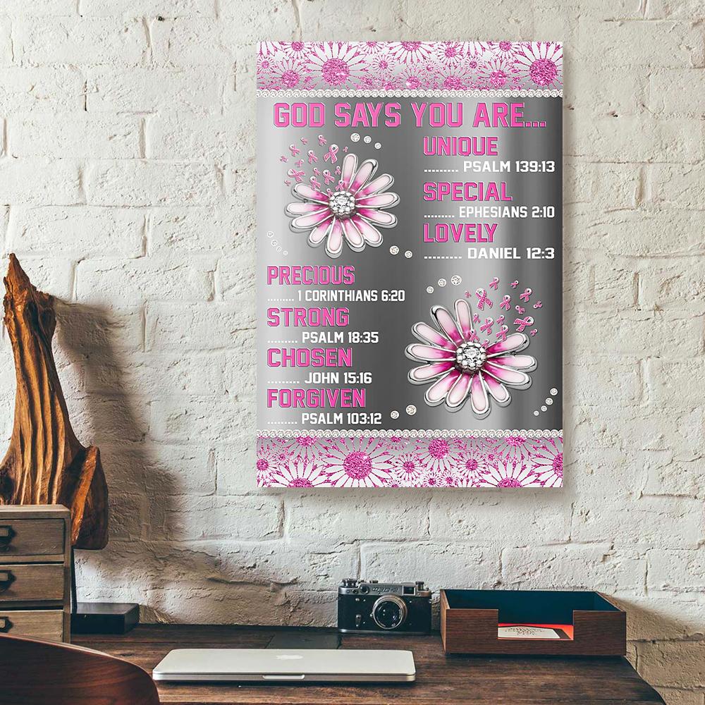 Pink Flowers Breast Cancer Canvas Prints - Wall Art Decor pink flowers breast cancer canvas prints wall art decor 4952