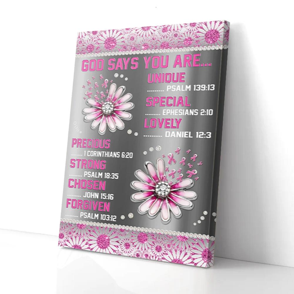 Pink Flowers Breast Cancer Canvas Prints - Wall Art Decor pink flowers breast cancer canvas prints wall art decor 7020