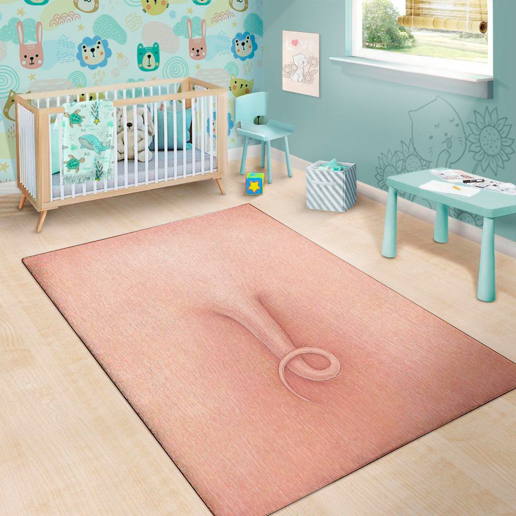 pink pig tail print area rug floor decor 1543