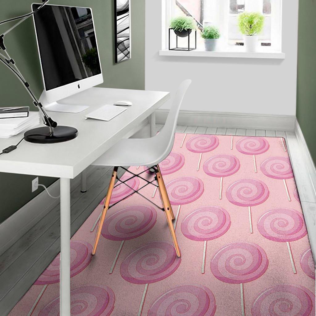 pink swirl lollipop pattern print area rug floor decor 4529
