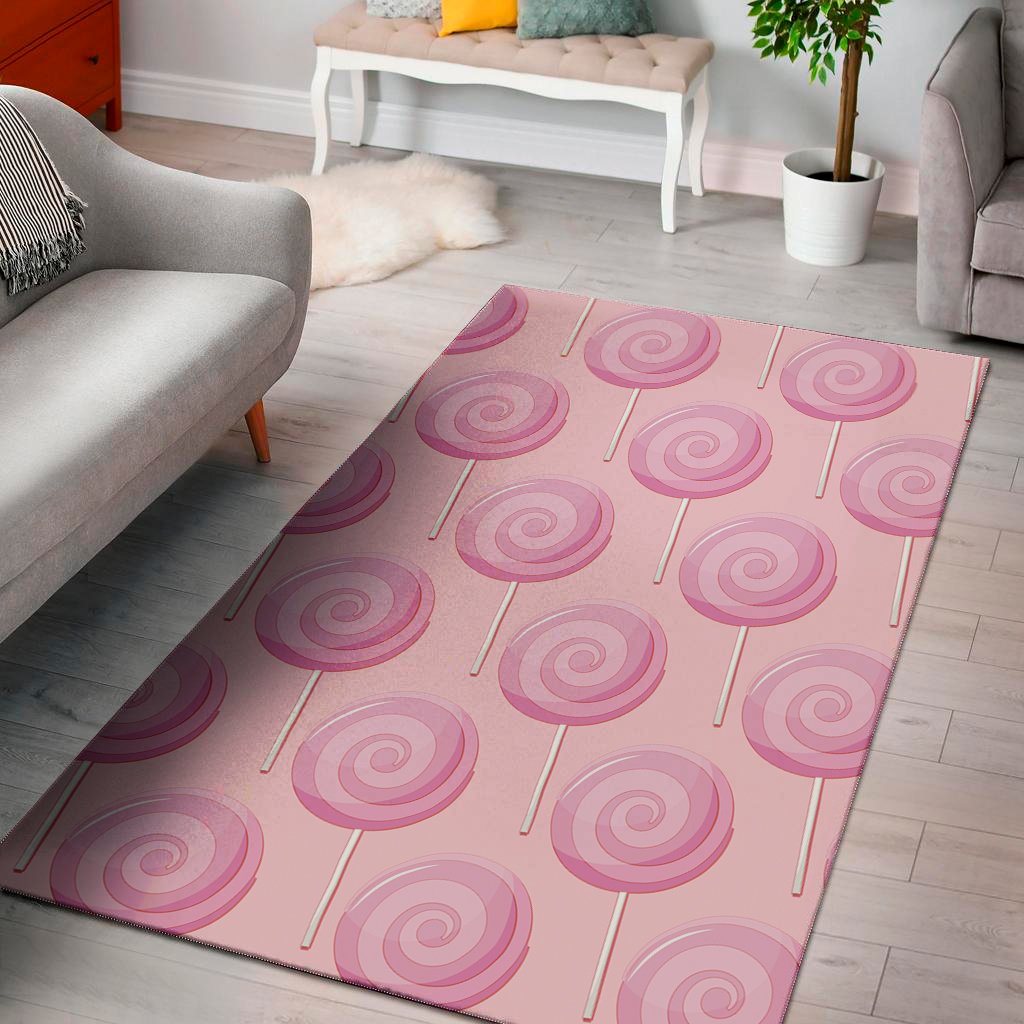 pink swirl lollipop pattern print area rug floor decor 5450
