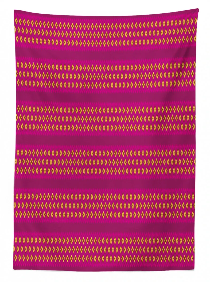 pink yellow geometric design 3d printed tablecloth table decor 2146