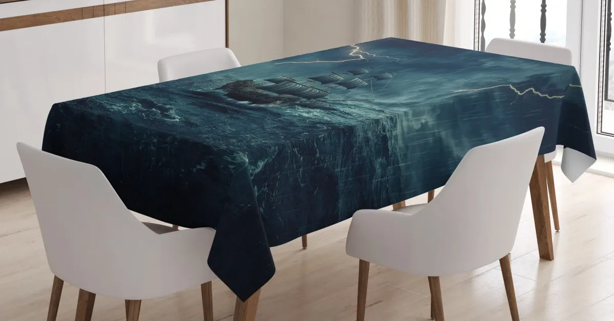 pirate vintage ship 3d printed tablecloth table decor 6451