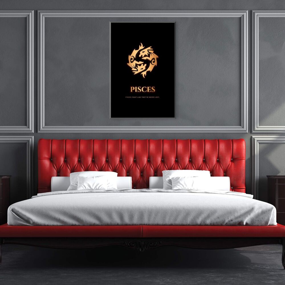 Pisces Gold Motivational Positive Canvas Print - Wall Art Decor pisces gold motivational positive canvas print wall art decor 6056