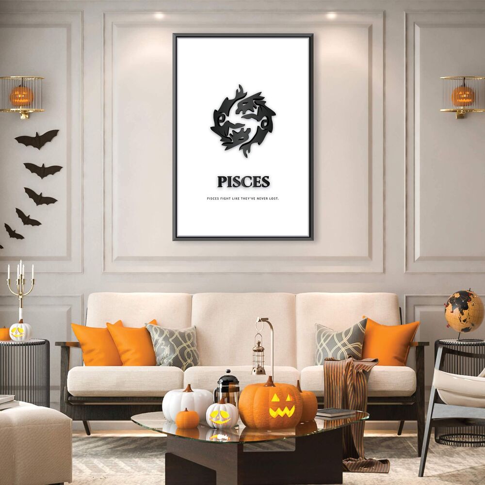 Pisces White Motivational Positive Canvas Print - Wall Art Decor pisces white motivational positive canvas print wall art decor 5711