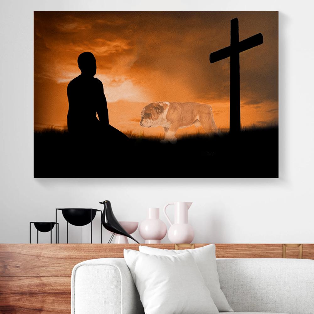 pit bull missing you canvas prints wall art decor 1955