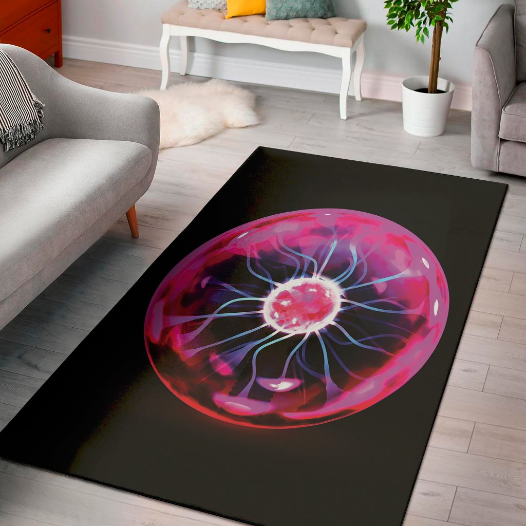 plasma ball print area rug floor decor 6241