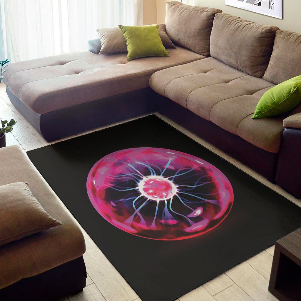 plasma ball print area rug floor decor 7387