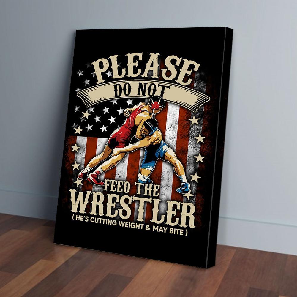 please do not feed the wrestler canvas prints wall art decor 8883
