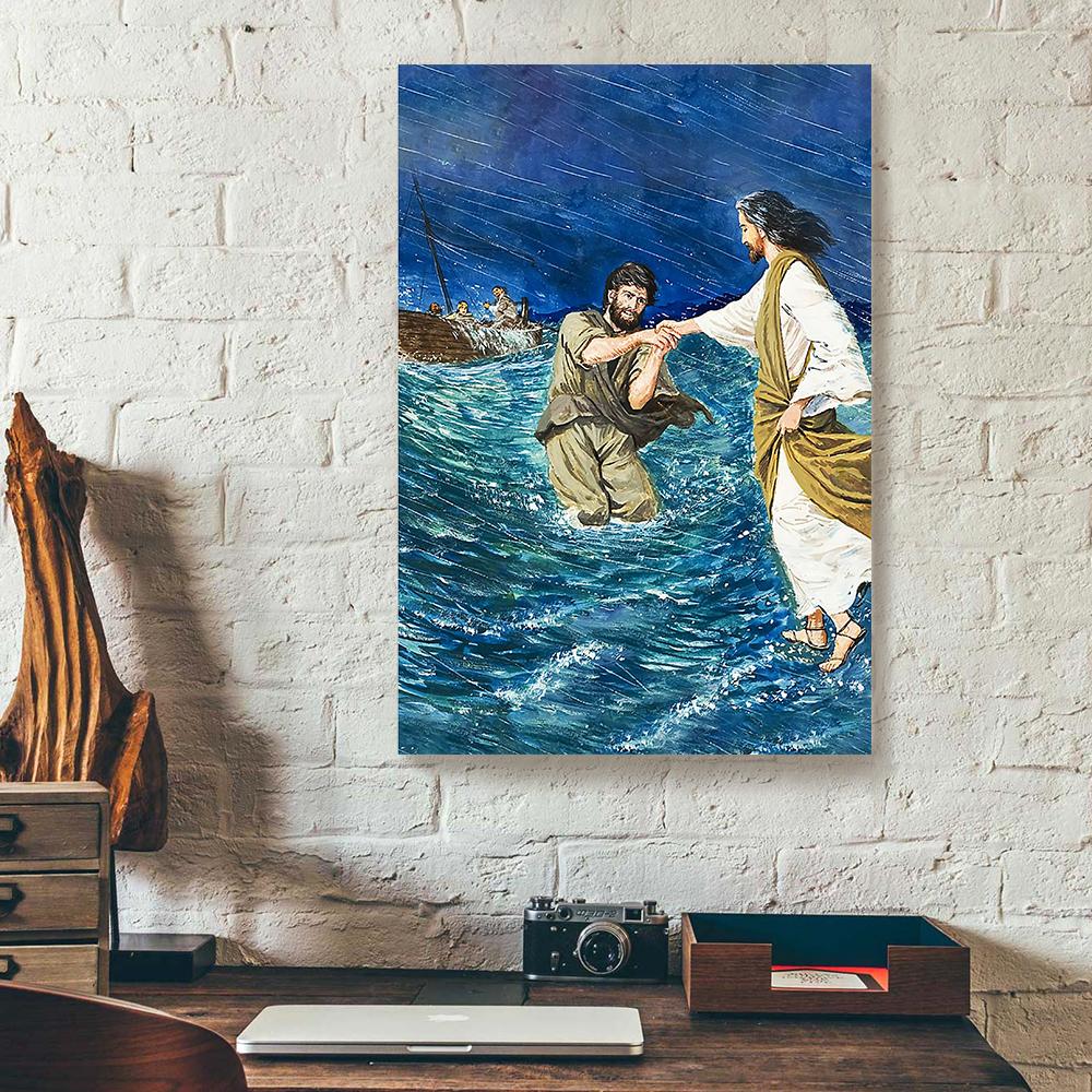 Please Save Me Vertical Jesus Canvas Prints - Wall Art Decor please save me vertical jesus canvas prints wall art decor 8603