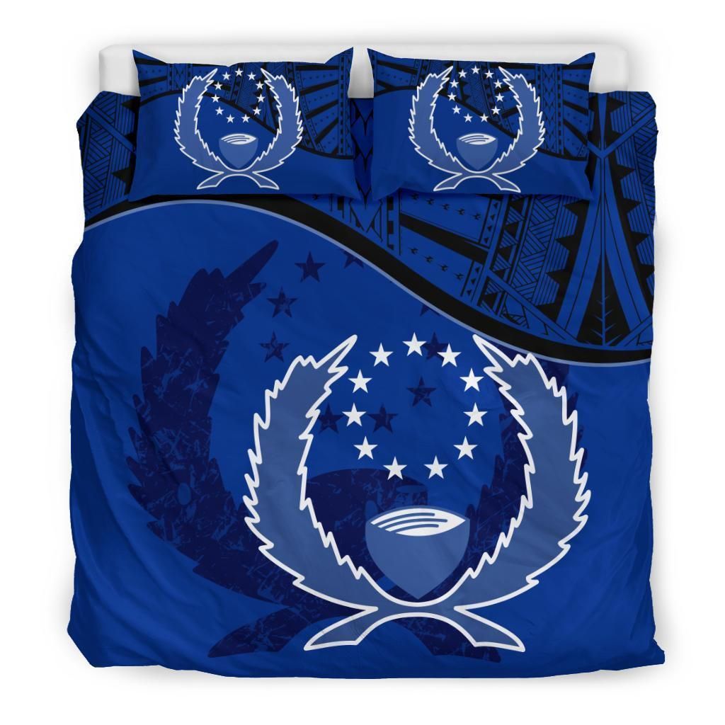 pohnpei black and blue bedding set bedroom decor 3370