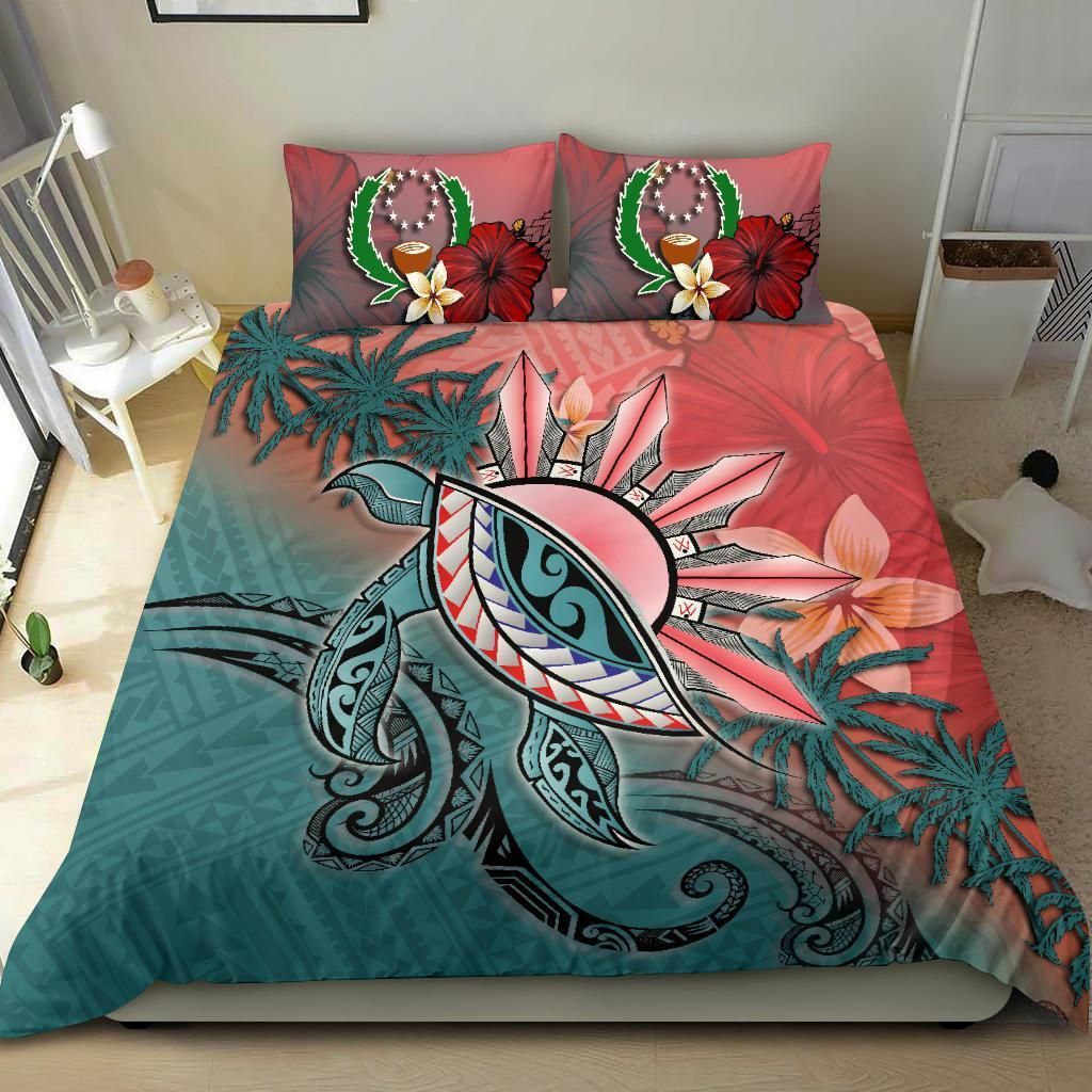 Pohnpei Paisley Turtle Tropical Flower Bedding Set Bedroom Decor pohnpei paisley turtle tropical flower bedding set bedroom decor 3260
