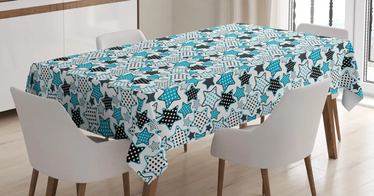 polka dots geometric shape 3d printed tablecloth table decor 5470