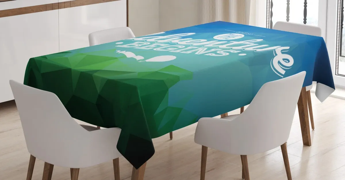 polygonal composition shapes 3d printed tablecloth table decor 3797