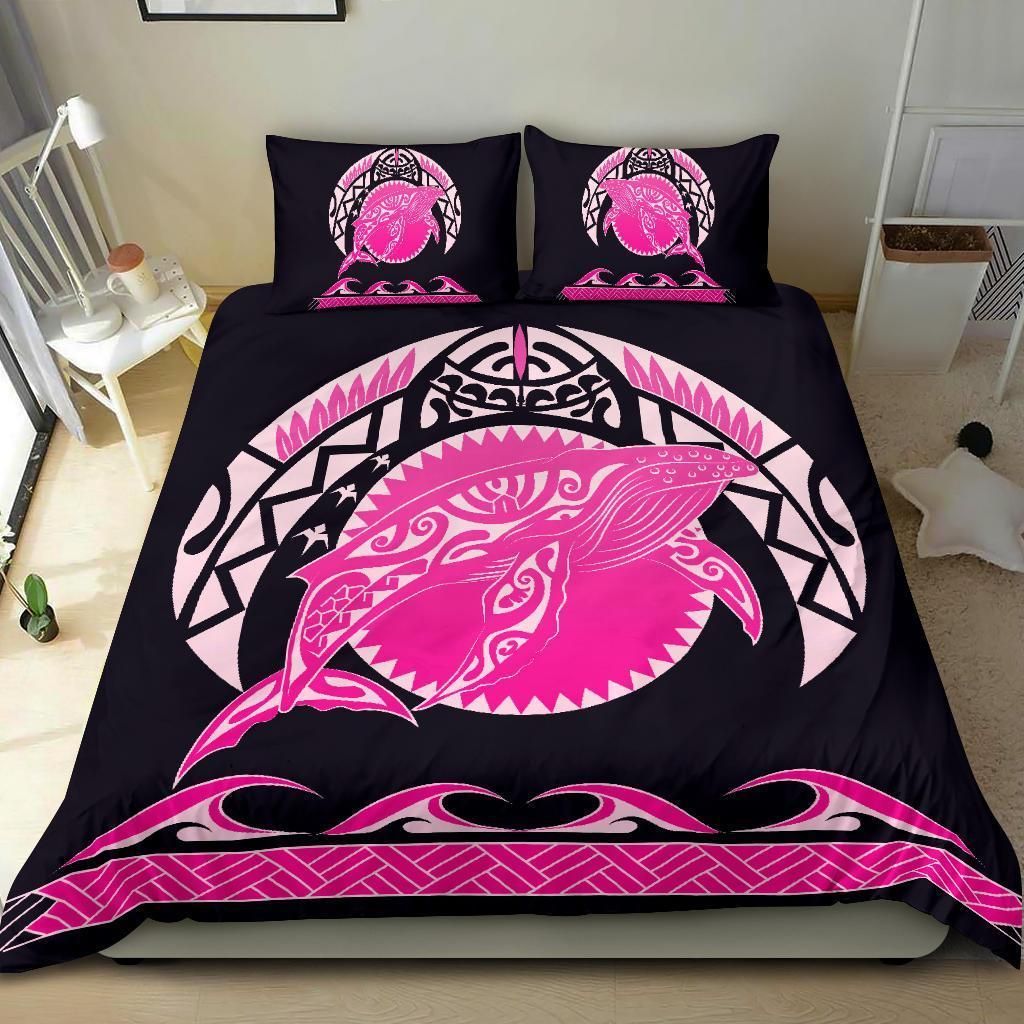 polynesian shark hawaii pink hi style duvet cover bedding set 3040